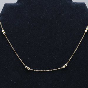 Delicate Gold Tone Choker Chain Necklace - FREE with Purchase*